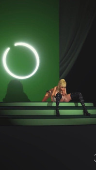 3d gorący dickgirl rucha napaloną blondynkę na podium modelki