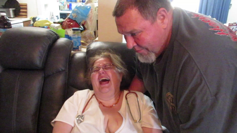 BBW nurse Vicki adventures with friends: Big boy isnt following the script but results are funny!