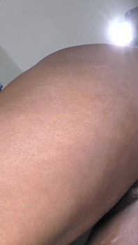 Perrito anal interracial con leche anal goteando de gran polla blanca