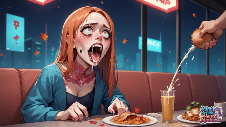Mind Break Hentai Madness: Akıllara durgunluk veren lokantada seks, sıcak kıpkırmızı, mutlak kıpkırmızı ile...