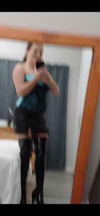 Outfit of the Day: Blue Corset and Thighhigh Boots