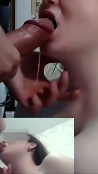 Homemade Cum in Mouth and Lips. Cumslut Opens Mouth Wider for Tasty Cum.