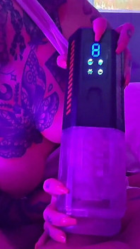 Girlfriend Helps Releive Boyfriend Using Cock Masturbator