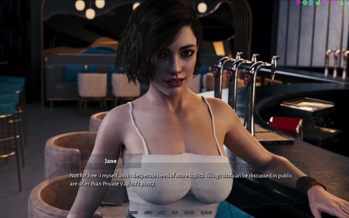 Porny Games: Кібернетичне спокушання 1-ї жінки - секс на робочому місці, гарячий бармен добре катається на ньому (3)