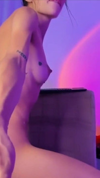 Petite Innocent in Glasses Loses Control: Squirt with Monstrous Dildo