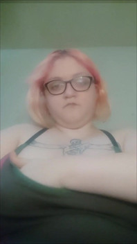 Amputated Fat BBW Playing with Her Huge Tits - Amateur Slow Motion