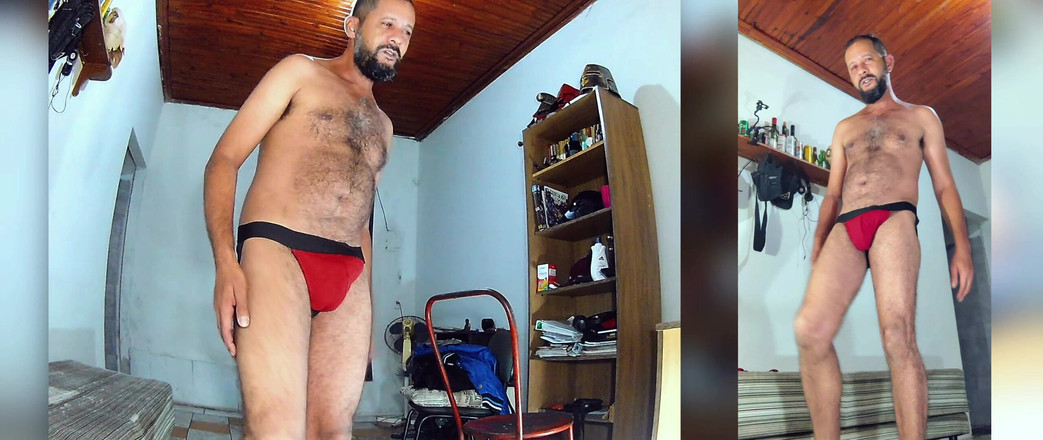 Stink HairyMale: Red Jockstrap - Vid 3