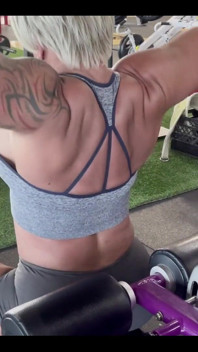 I Worked My Back Really Hard Today, Was Proud of the Weight I Was Able to Do Vids Following Pix