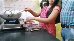 Desi Sister-in-law Was Cooking Food in Kitchen When Her Brother-in-law Came and Left Her.