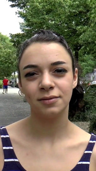 Cute brunette teen banged hard in her little pussy