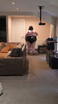 SSBBW Sexy Fat Black Leather Suit