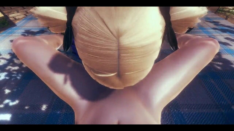 HentaiTubes: Genshin Impact Hentai - POV Fischl kouření a výstřik na její...