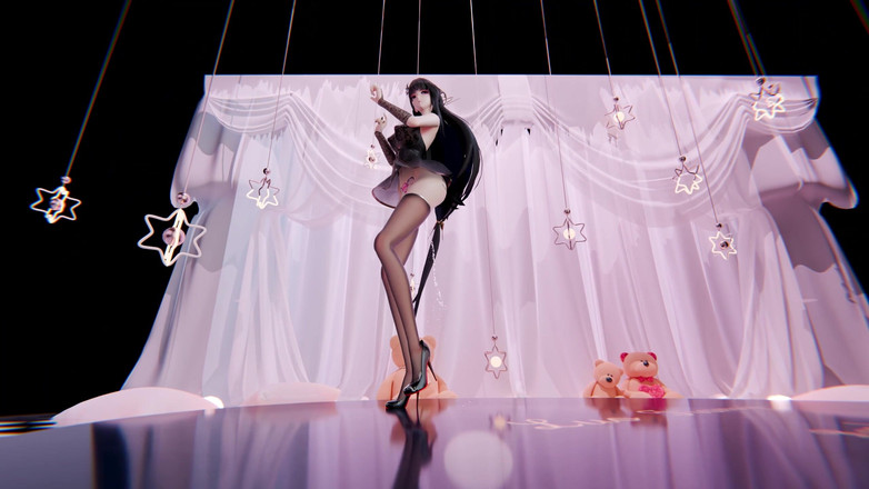 MikuMotion: [mmd] boutique scusami linee oscene; Spogliarello; seta nera; Spruzzi d'acqua