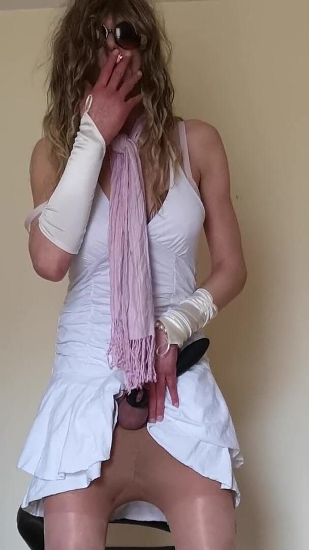 Wet Perversions In Nylons: Wearing a chastity and being horny part I