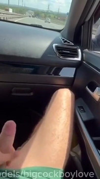 I'm Jerking off to a Taxi Driver in a Car Right on the Highway, Passers-by Spied on Me, and I Poured Cum on the Seat