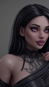 Wanita hentai goth yang diilhamkan (tayangan slaid)