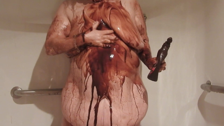 BBW nurse Vicki adventures with friends: Bbwchocolate Milk Messy Play Then Wash It All Clean!