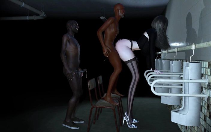 X Hentai: Două pule mari și negre fut o frumoasă cântăreață (partea 02) - 3D Hentai Animație...