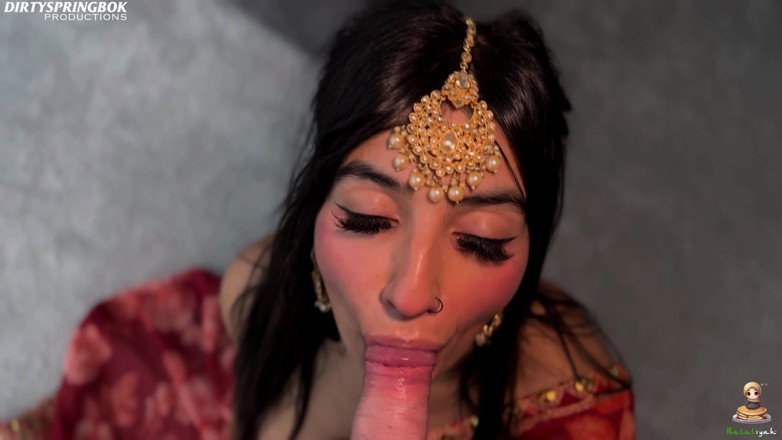 DirtySpringbok: パキスタンのバビ・アリーヤ・ヤシンが白いコックを口の中に射精させる