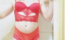 Carol videos shorts: Provando la lingerie rossa della mia sorellastra