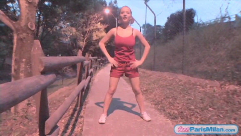 Teen Paris Milan: Paris Milan - Jumping jacks!