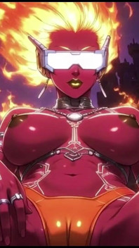 94. Gorący demon w ogniu sexy pose (animacja ai)