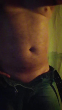 Sexy Naked Man Caresses Himself.