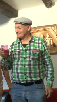 Old dude enjoy in birthday