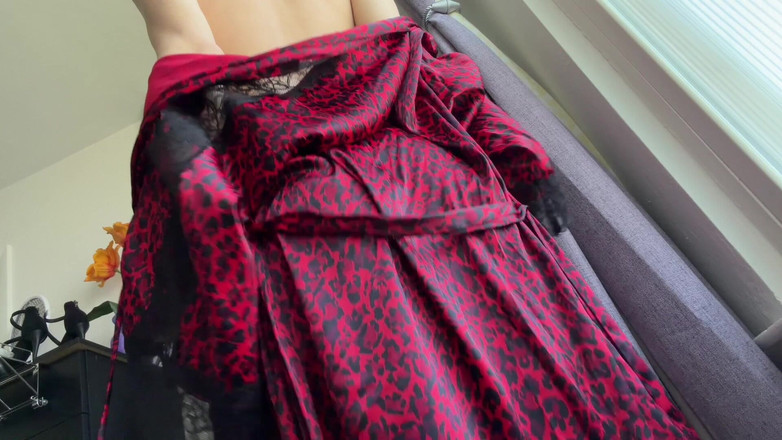 Ms_Emmy_Lynn: Frisky dans une robe en satin