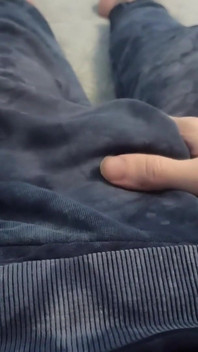 Guy in Pants Is Massaging His Cock