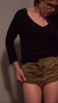 Skinny Teen Full Bladder Desperation Standing and Trying to Pee on the Floor