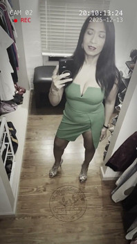 Umkleidekabine, kamera, dieses grüne kleid