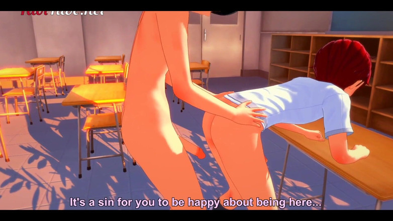 Yaoitube: Yaoi Hentai 3D - Shiro &amp; Naruto [yaoitube Mascotte] Sega e anale in classe...