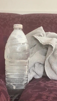 Flasche tief anal einführen