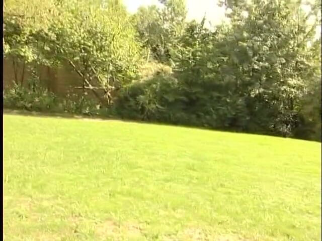 Lucky Cooch: Redhead babe is chasing her boyfriend outdoors