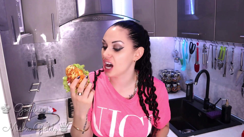Goddess Misha Goldy: Cooking and Eating Annoying Stepfather! Food Fetish