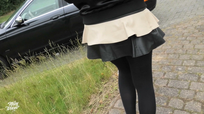 Miley Weasel: Blonde Whore Lets a Stranger Fuck Her on the Autobahn...