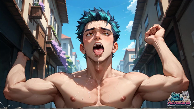 Gay Anime Adventures: Guarda ragazzi muscolosi, dissoluti, dai capelli blu che adorano nelle...