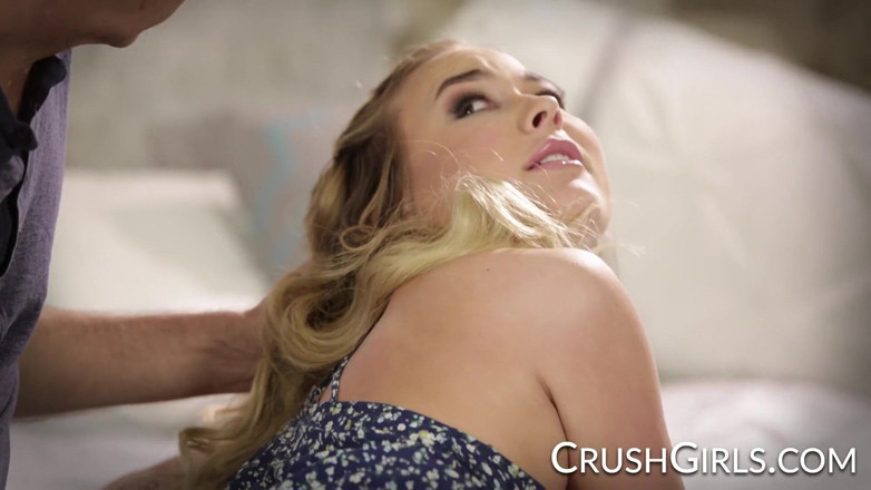 Crush Girls: Crush Girls - Cute blonde Alyssa Cole punished by her stepdad