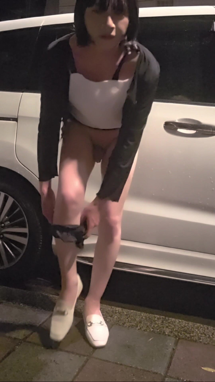 Taiwancdgirl: Falešná dívka Tingxuan masturbuje při venkovním análním sexu a po...