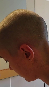 Italian Girl Shaves Her Head to Zero