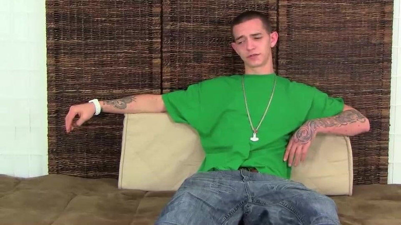 Straight Fraternity: Tattooed Bad Boy Shoots a Big Load