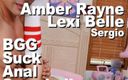 Edge Interactive Publishing: Amber Rayne &amp;amp; Lexi Belle și Sergio BGG sug pula, futai anal...