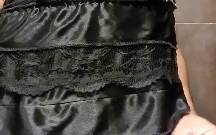 Sexy shinny clothes: 黑色性感的婴儿娃娃和蓝色甜美内裤