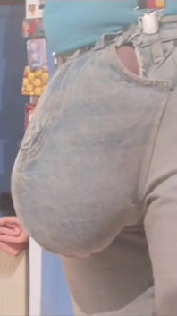 Extreme Big Jeans Bulging on Handmade Jeans