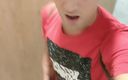 Idmir Sugary: Jerk off at the Toilet with Door Open - Almost Caught...