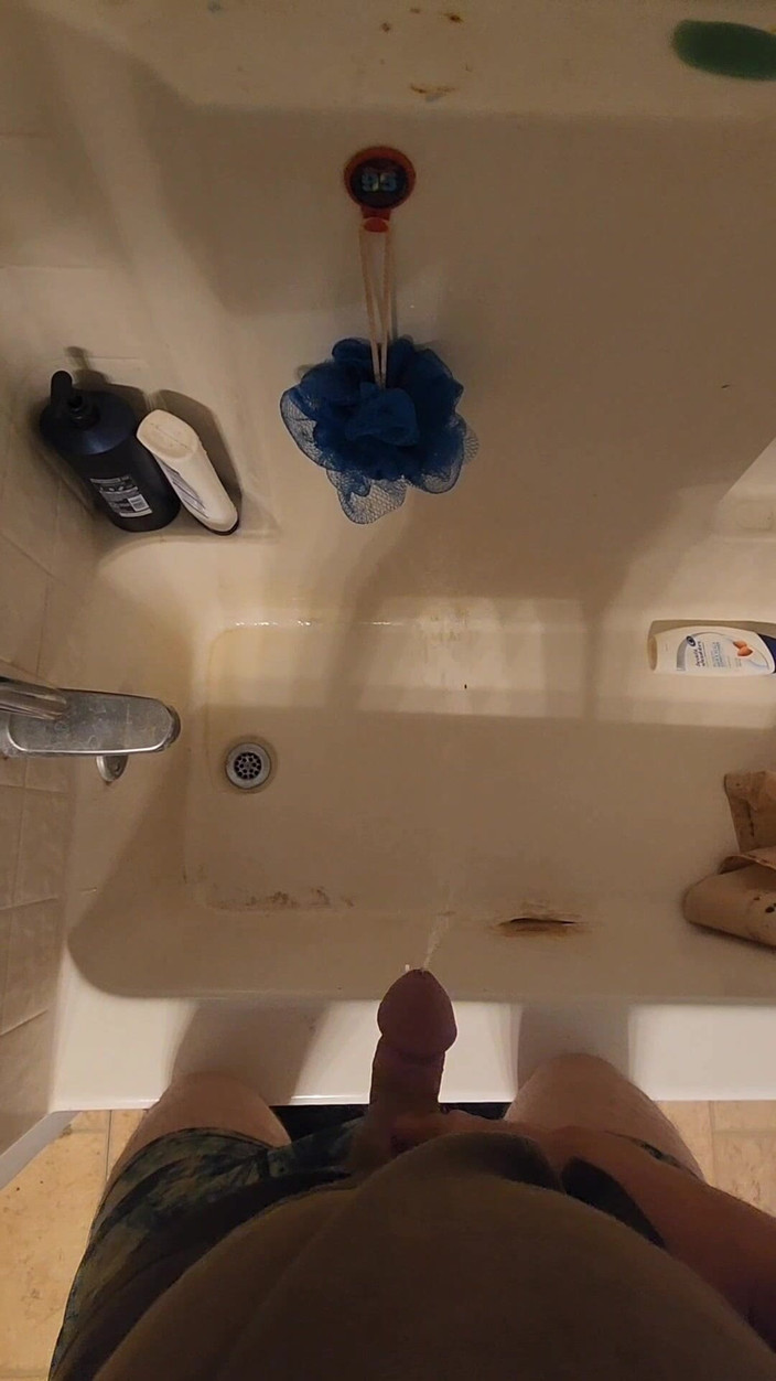 Djk31314: Fare pipì nella vasca.