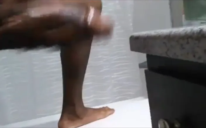 Big black cock BBCee: Stroking Rubbing Shaking My Huge Black Cock