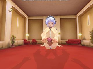 H3DC: 3D HENTAI Maid fingering your cock with her feet until...