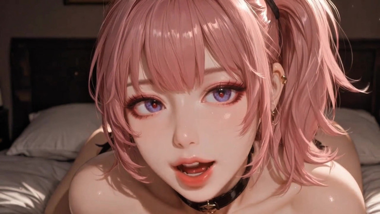 Stories&Anime: Ahegao 3D Różowa silikonowa lalka dokucza